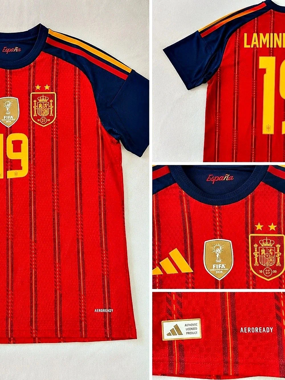adidas adidas JSY P95985 Lamine Yamal Spain Soccer Jersey Red & Blue XL NWT